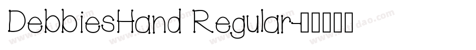 DebbiesHand Regular字体转换